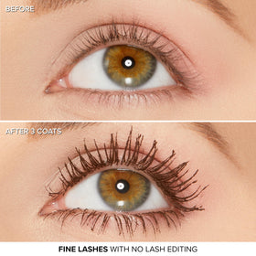 Model applying Too Faced Better Than Sex Mascara