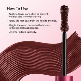 Model applying Too Faced Better Than Sex Mascara