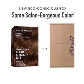 Model showcasing hair dyed with Madison Reed Medium Cinnamon Brown