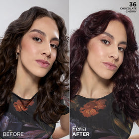 Model showcasing L'Oreal Paris Feria Hair Color results