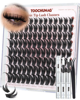 Model showcasing the bold look with TOOCHUNAG Bunny Eyelash Clusters