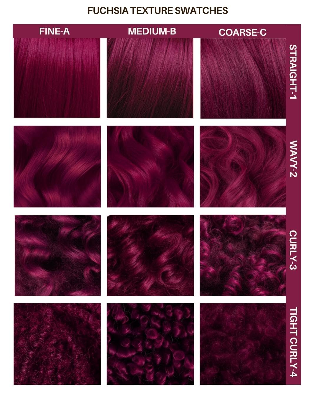 Model showcasing vibrant Fuchsia hair colour