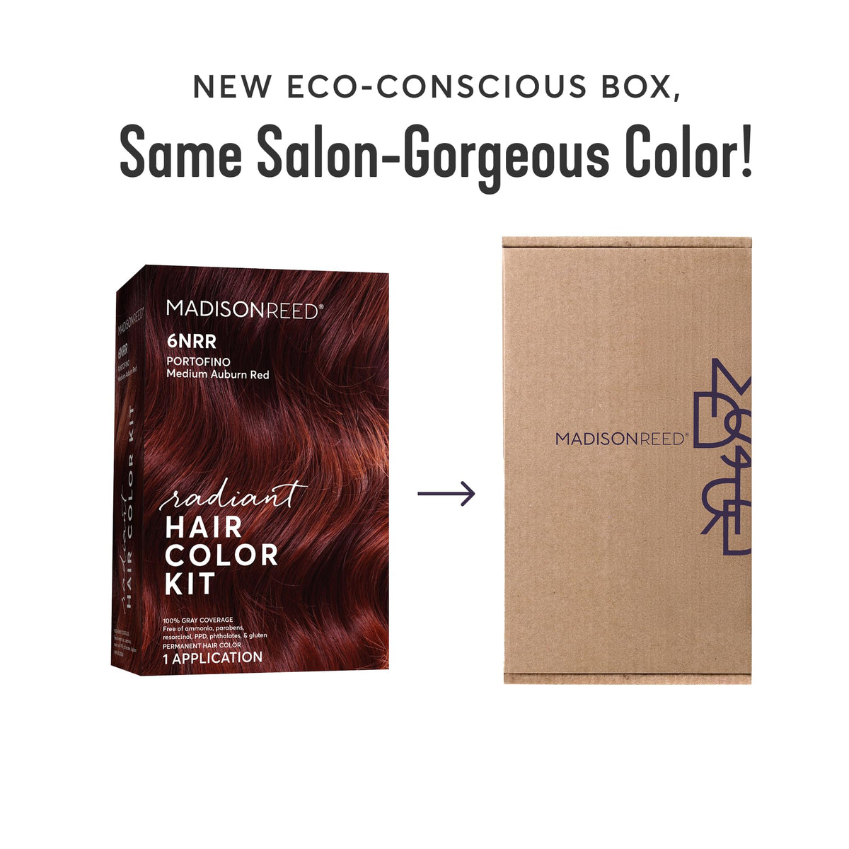 Model showcasing vibrant hair colour after using Madison Reed