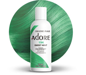 Model showcasing vibrant Sweet Mint hair color