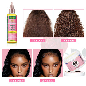 Model using Goiple Edge Control Wax for styling