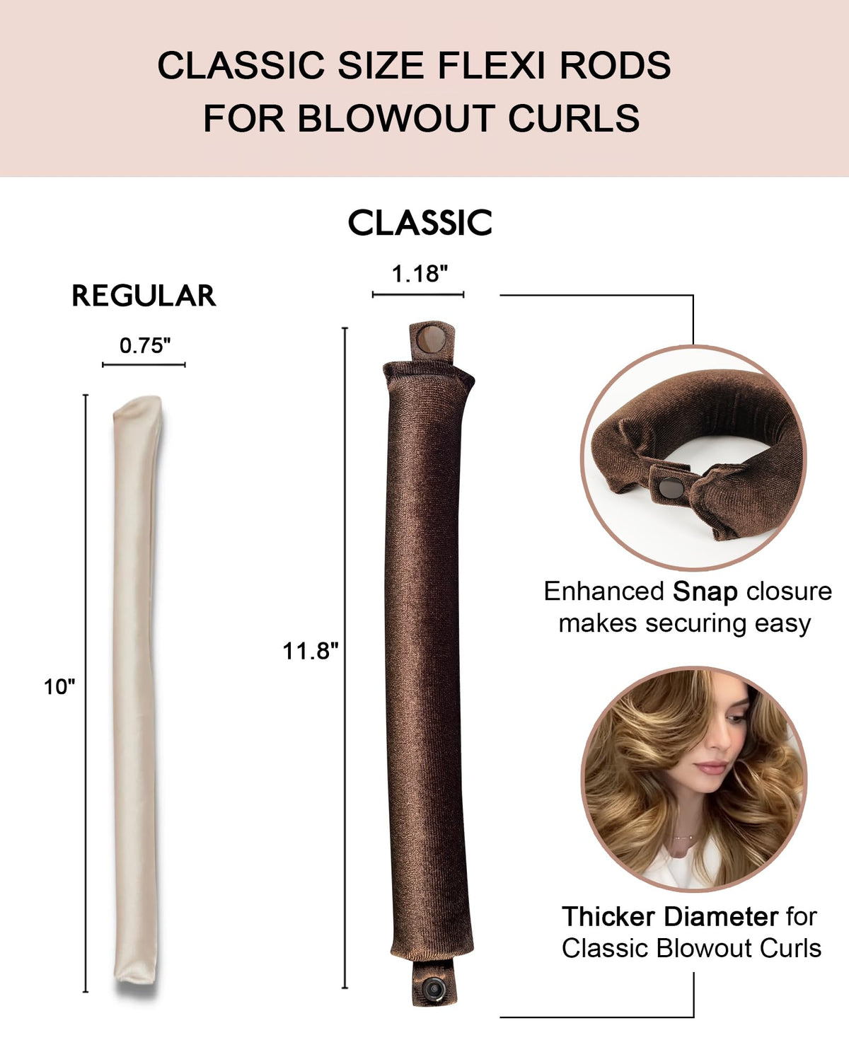 Model using RIFFIN heatless curlers overnight