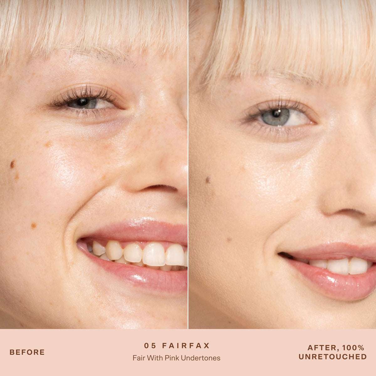 Model using Tower 28 SunnyDays SPF 30 foundation