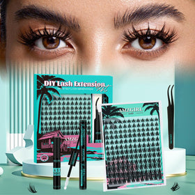 Model wearing AMZGIRL LASH Fairy Lash Clusters