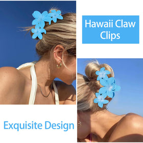 Model wearing ANBALA flower hair clips at the beach