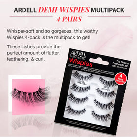 Model wearing Ardell Demi Wispies Lashes for a glamorous look