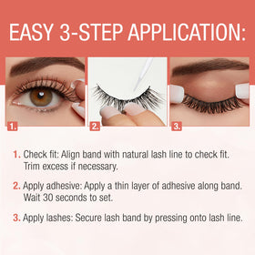Model wearing Ardell Naked Lashes 425 for natural look