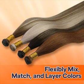 Model wearing Full Shine Genius Weft Hair Extensions
