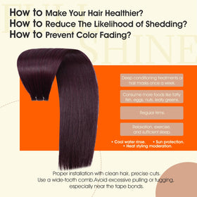 Model wearing Full Shine Tape in Hair Extensions in a hairstyle