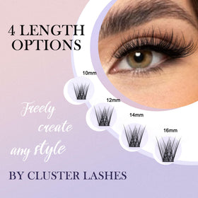 Model wearing GAQQI Lash Clusters GQ03 lashes
