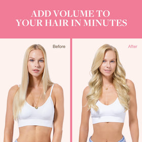 Model wearing GOO GOO Clip in Hair Extensions styled