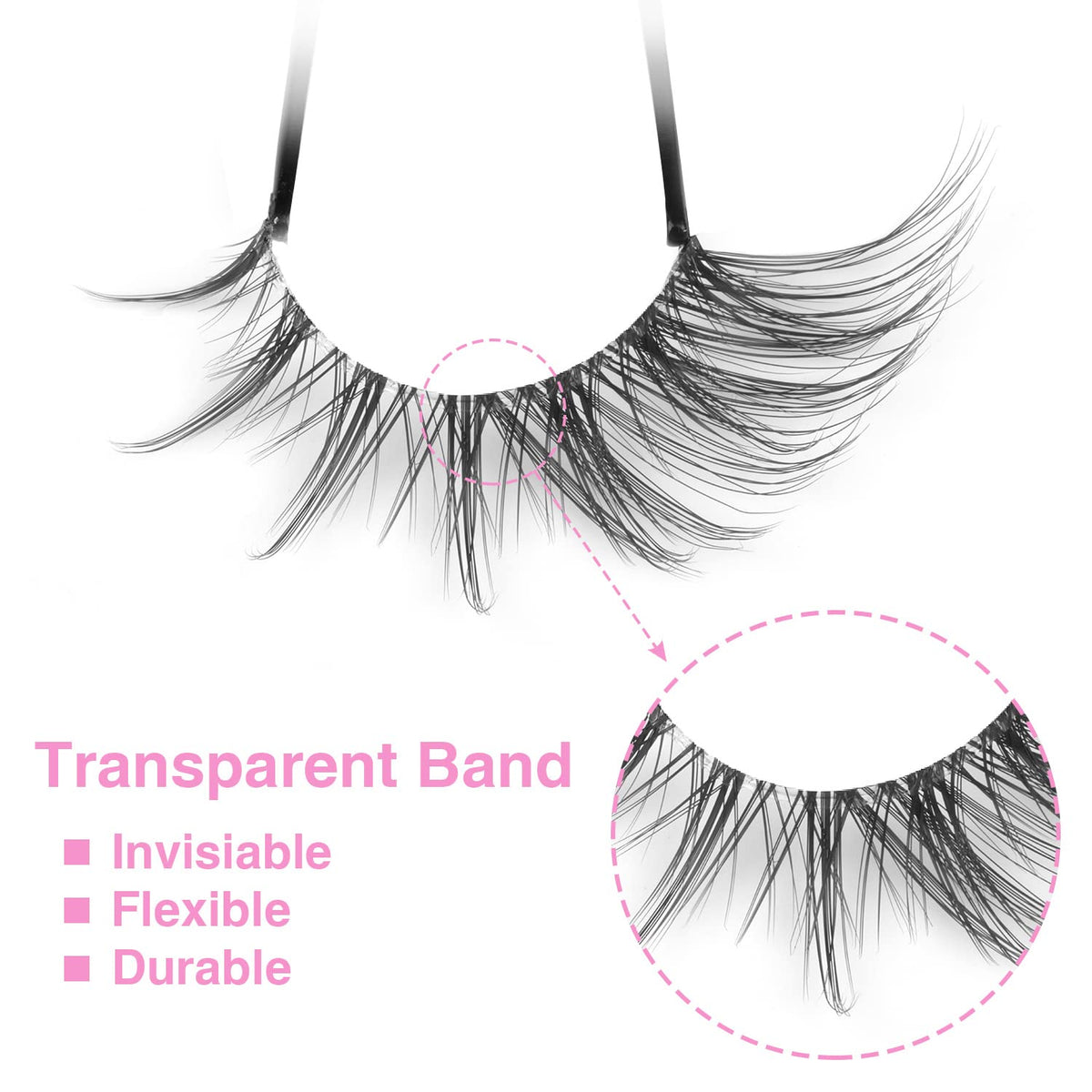 Model wearing Kiromiro Fox Eye False Eyelashes for a natural look