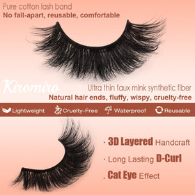 Model wearing Kiromiro Mink Lashes for a photoshoot