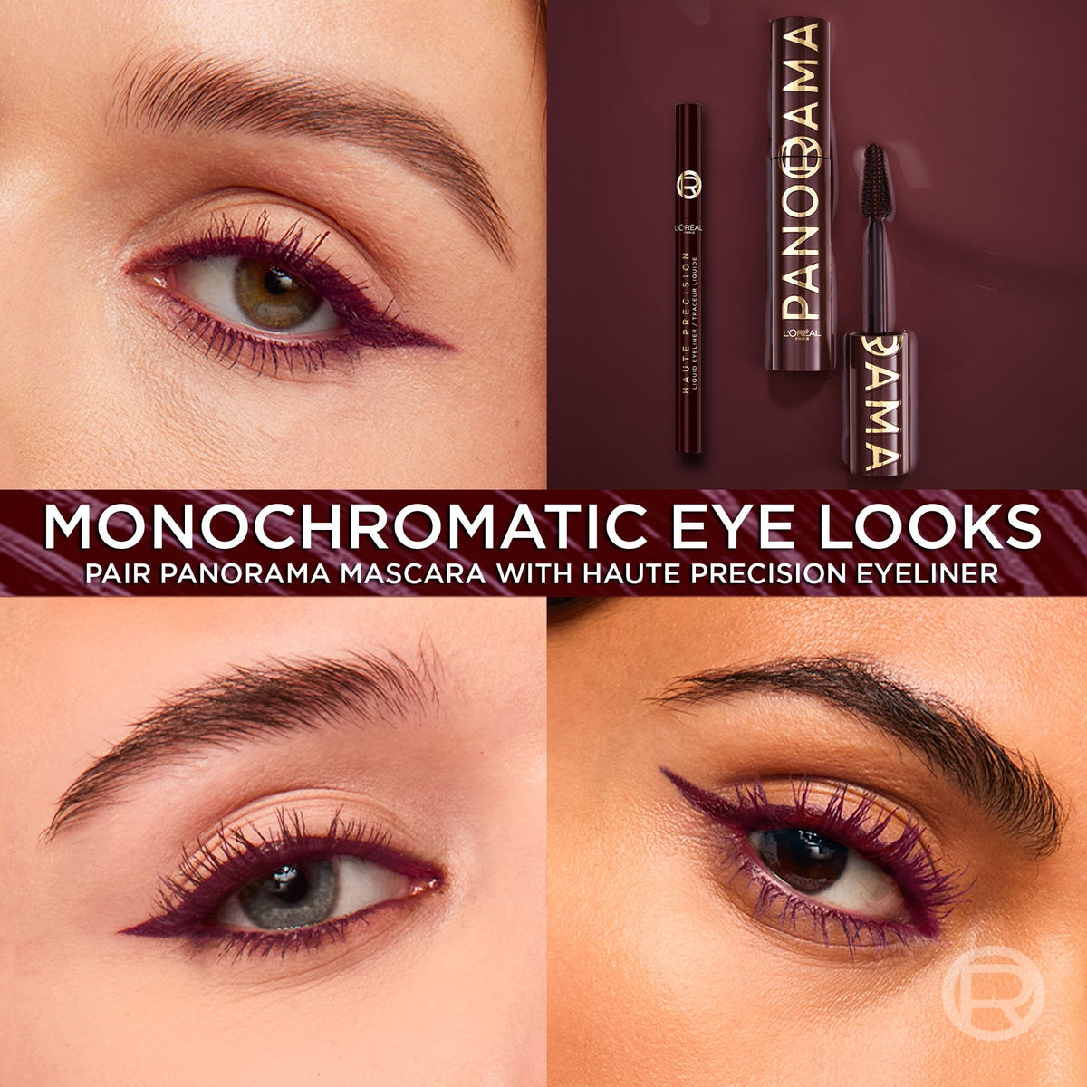 Model wearing L'Oreal Paris Voluminous Panorama Mascara