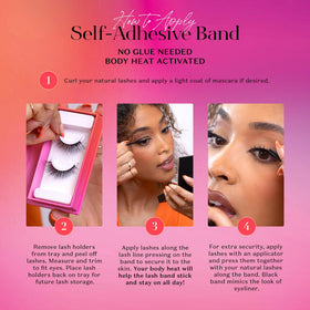 Model wearing Lilly Lashes 3D Self Adhesive Eyelashes