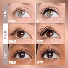 Model wearing Maybelline Lash Sensational Body Mascara