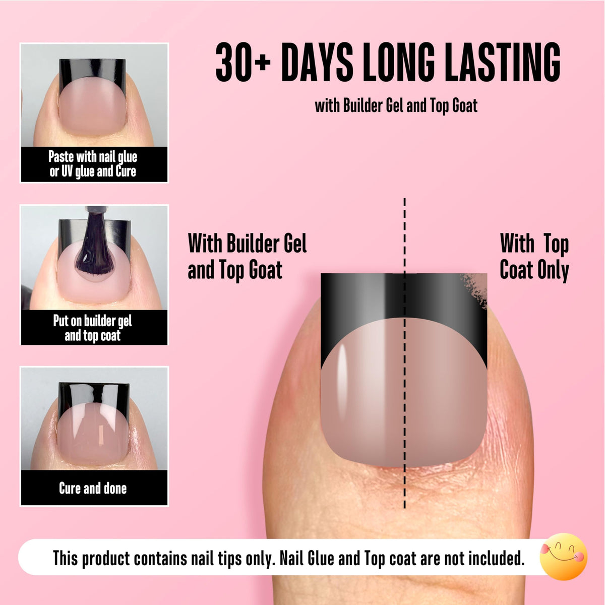 Model wearing NOVO OVO toenail tips with sandals
