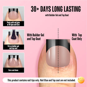 Model wearing NOVO OVO toenail tips with sandals