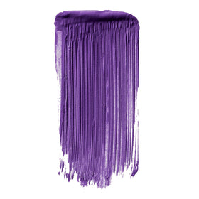 Model wearing NYX Color Mascara in Purple showing vibrant lashes