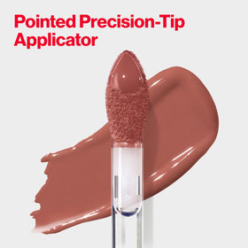 Model wearing REVLON ColorStay Satin Ink Lipstick 006 Eyes on You