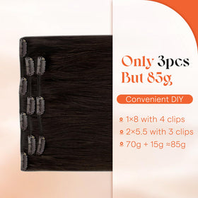 Model wearing Sunny Hair Clip-in Extensions