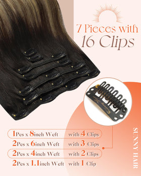 Model wearing Sunny Hair Clip-in Extensions for a natural look
