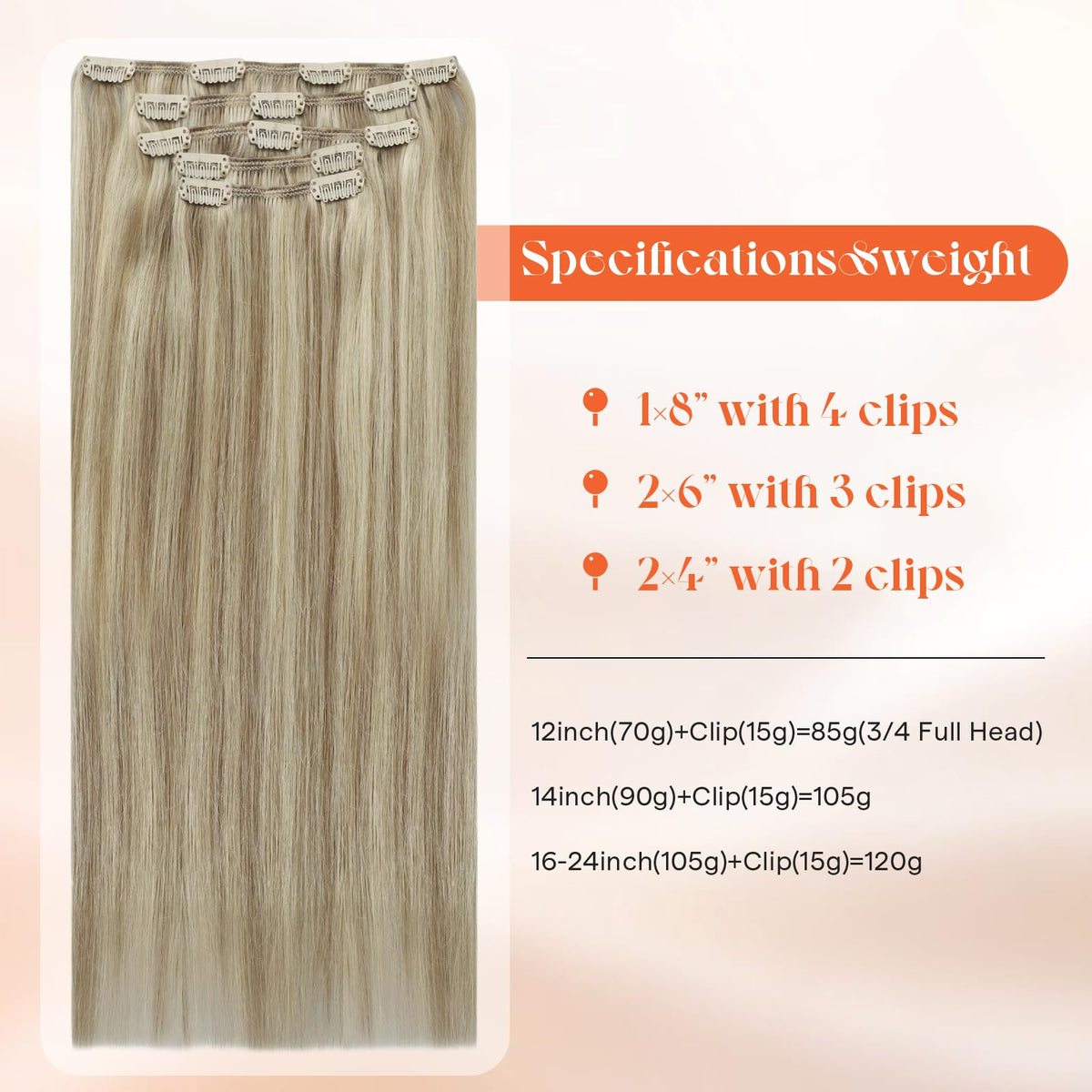 Model wearing Sunny Hair clip-in extensions styled