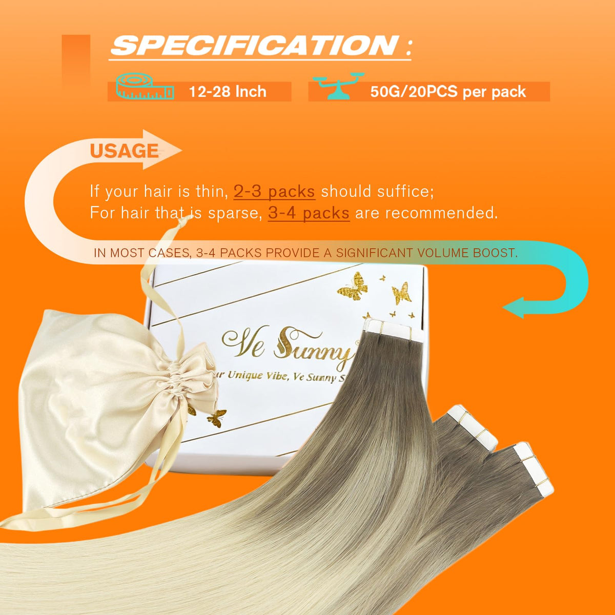 Model wearing Sunny Hair extensions in a casual setting