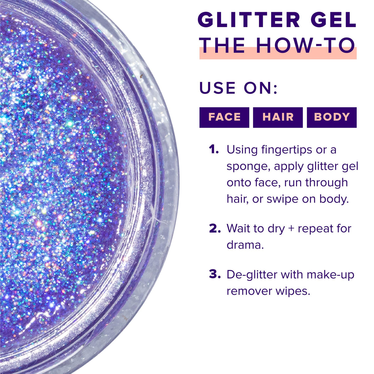 Model wearing UNICORN SNOT Glitter Gel at a festival