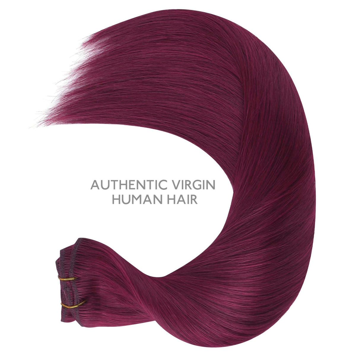 Model wearing Wennalife Light Burgundy Hair Extensions