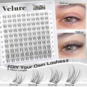 Model wearing Yawamica Natural Lash Clusters