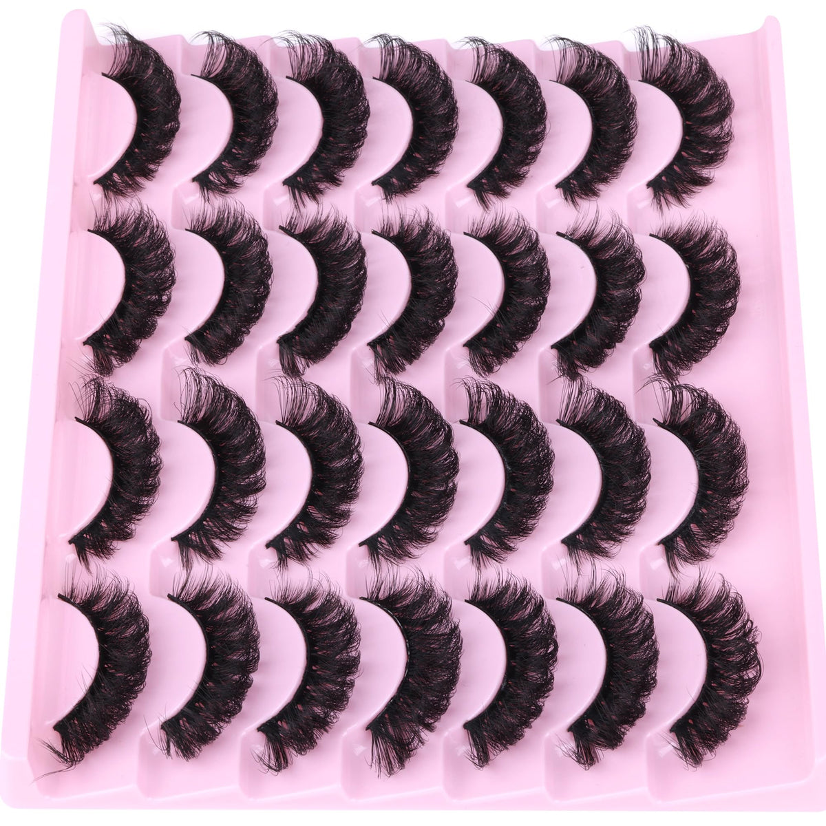 Model wearing zanlufly false eyelashes for a natural look