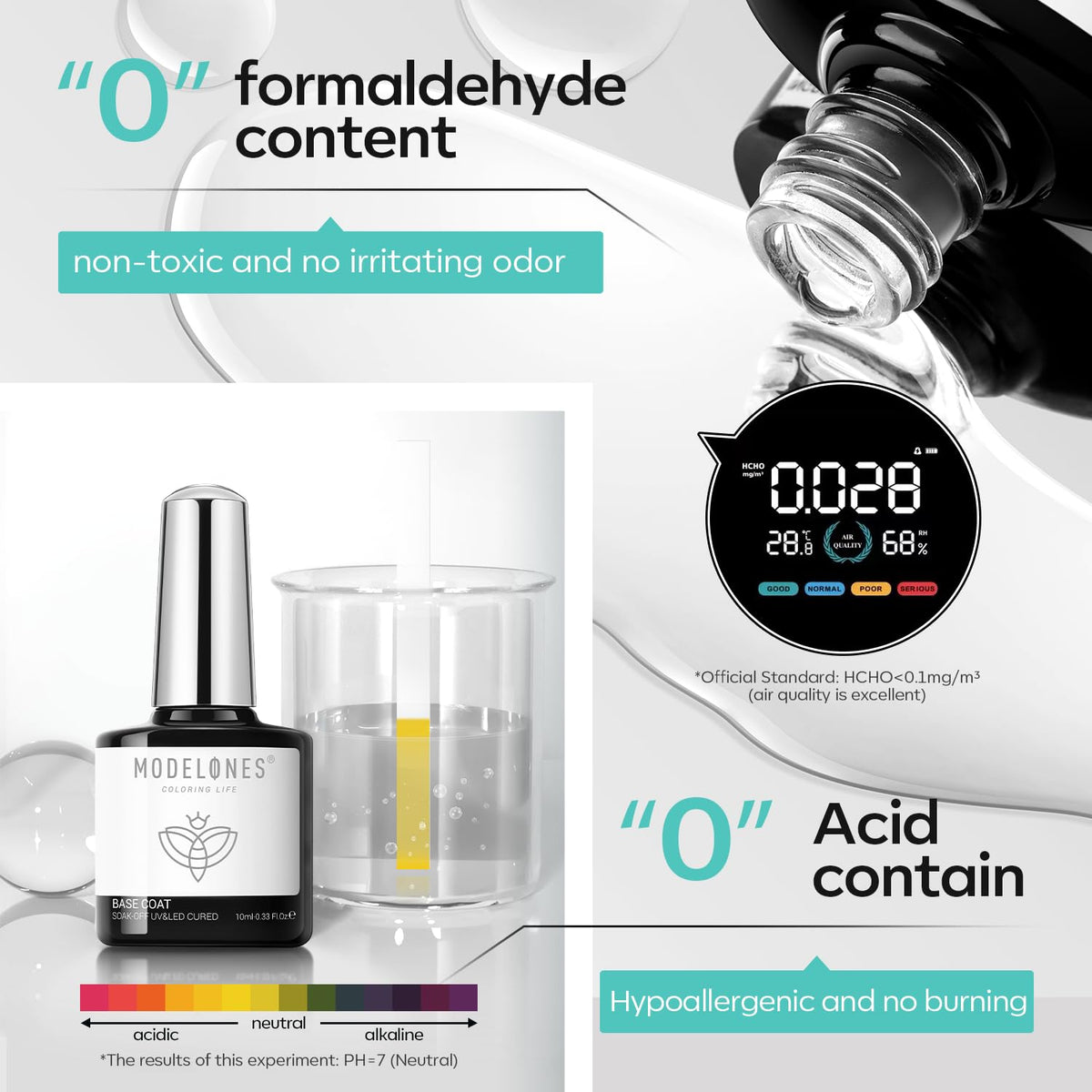 modelones 10ml gel top coat bottle front view