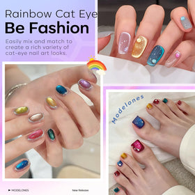 modelones 15ML Cat Eye Gel Nail Polish bottles arranged