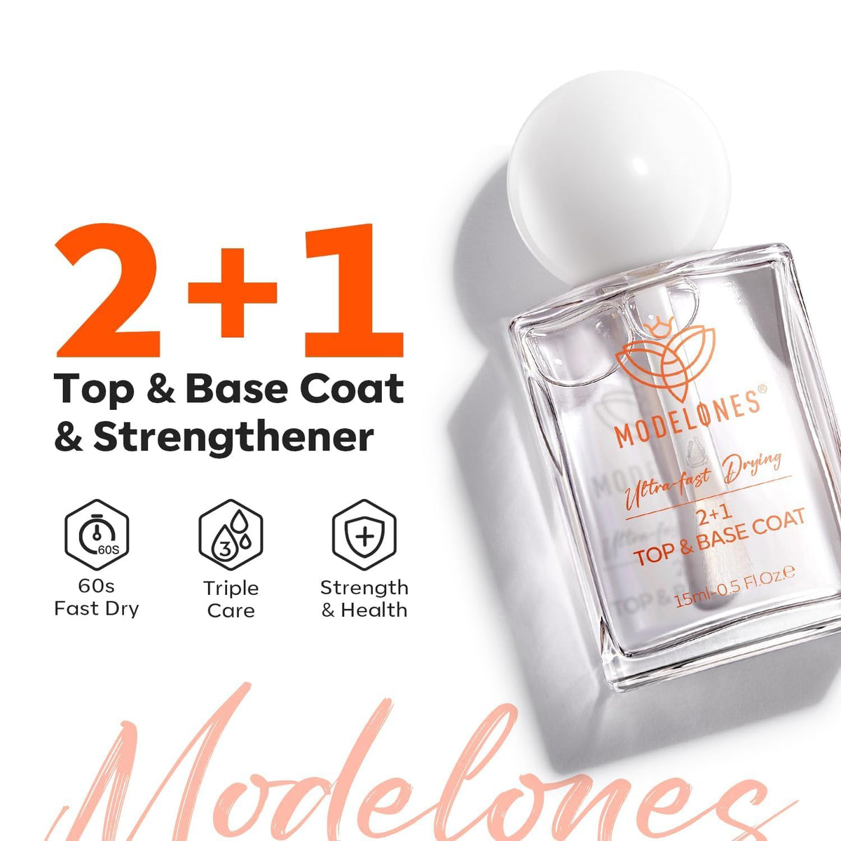 modelones 3-in-1 Nail Polish application on nails
