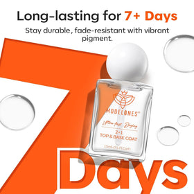 modelones 3-in-1 Nail Polish showing glossy finish on nails