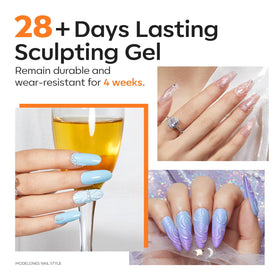 modelones 3D Nail Gel Kit with nail art designs