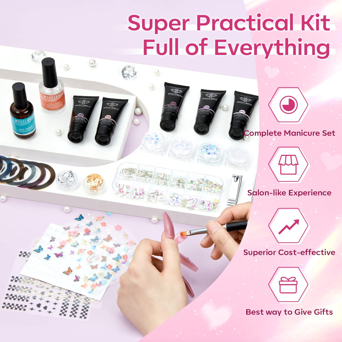 modelones 48W UV/LED nail lamp with gel application