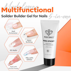 modelones 50g Clear Solid Builder Gel with nail stick
