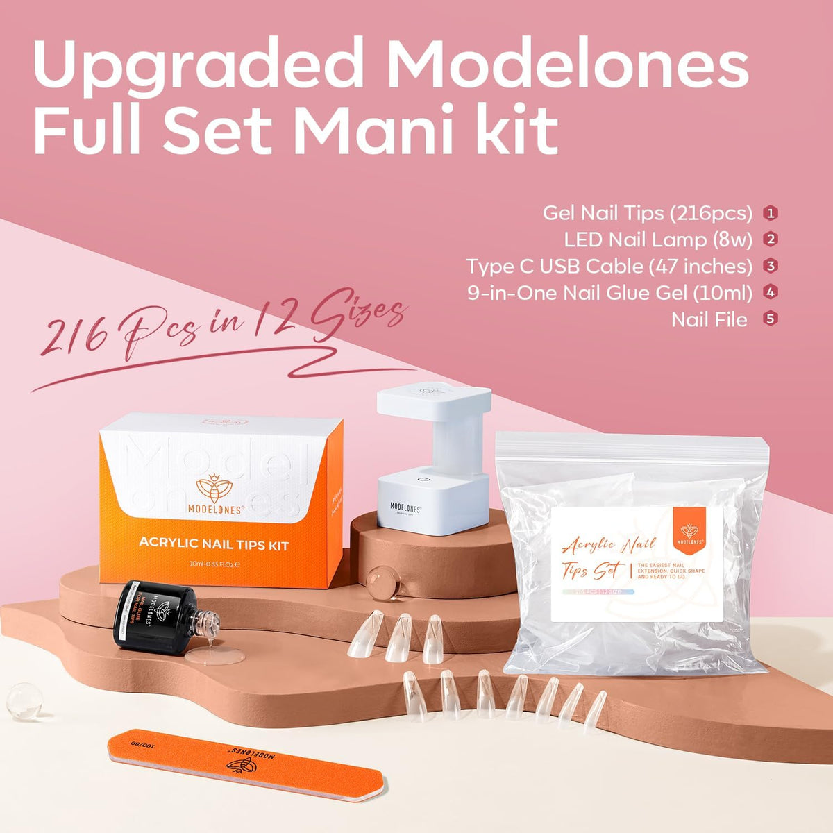modelones 9-in-One Nail Glue Gel 10 ml bottle