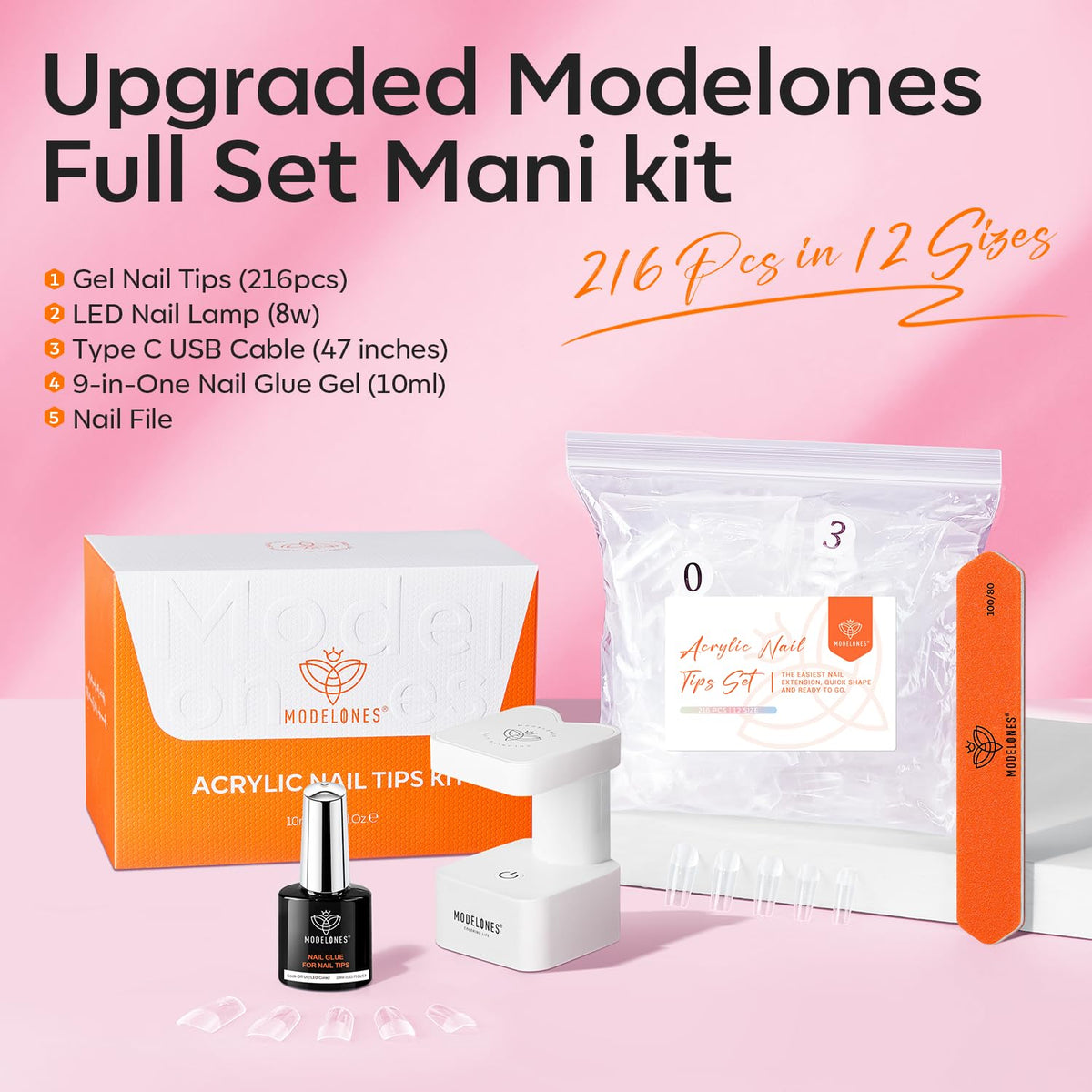 modelones 9-in-One Nail Glue Gel 10 ml bottle