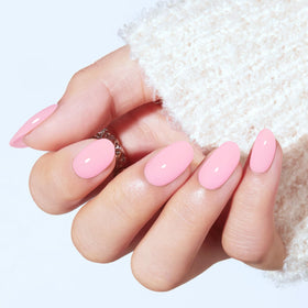 modelones Baby Pink Short Press on Nails showing different sizes