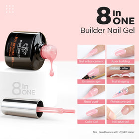 modelones Base Coat Builder Nail Gel clear bottle close-up