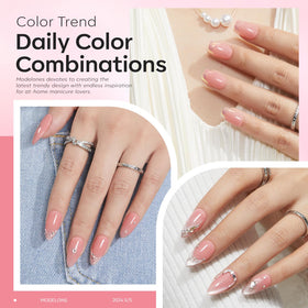 modelones Base Coat Builder Nail Gel rose nude pink bottle close-up