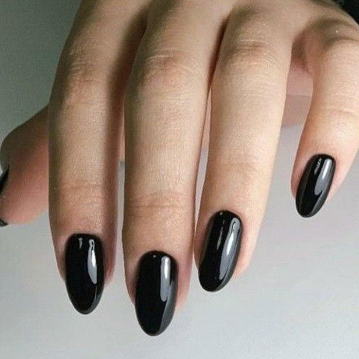 modelones Black Short Press on Nails Kit packaging front view
