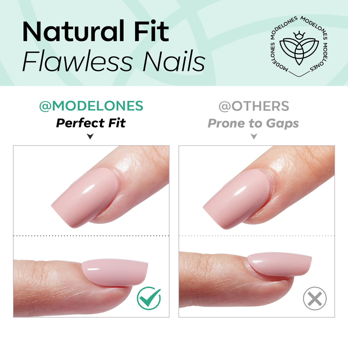 modelones Bright Green Short Press on Nails in a lifestyle setting